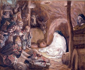 Die Anbetung der Hirten, Illustration für Das Leben Christi, ca. 1886-94