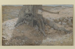 Die Axt am Stamm des Baumes, Illustration aus Das Leben unseres Herrn Jesus Christus