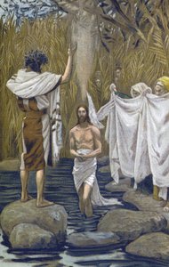 Die Taufe Jesu - aus „Das Leben unseres Herrn Jesus Christus“ - 1899 von James Tissot von James Jacques Joseph Tissot