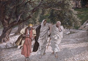 Die Jünger auf dem Weg nach Emmaus, Illustration für Das Leben Christi von James Jacques Joseph Tissot