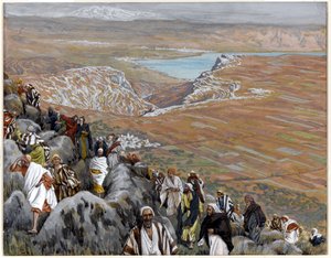 Das Volk sucht Christus, um ihn zum König zu machen, Illustration für Das Leben Christi von James Jacques Joseph Tissot