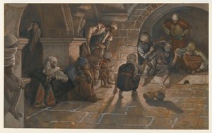 Die zweite Verleugnung des heiligen Petrus, Illustration aus Das Leben unseres Herrn Jesus Christus, 1886-94