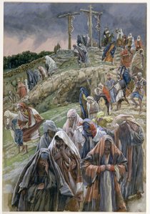 Das Volk schlug sich an die Brust, Illustration für Das Leben Christi, ca. 1886-96 von James Jacques Joseph Tissot