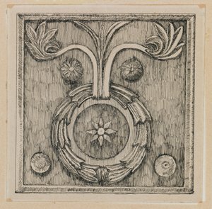 Kranz im Flachrelief in der Moschee von El-Aksa, Illustration aus Das Leben unseres Herrn Jesus Christus von James Jacques Joseph Tissot