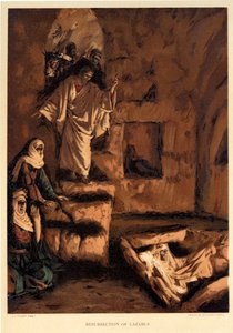 Auferstehung des Lazarus - Johannes - Bibel von James Jacques Joseph after Tissot