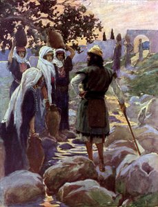 Saul befragt die jungen Mädchen von James Jacques Joseph after Tissot
