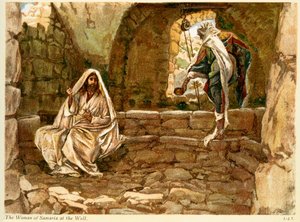 Die Frau von Samaria am Brunnen - Johannes - Bibel von James Jacques Joseph after Tissot