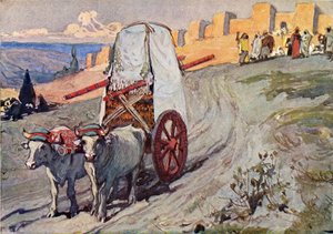 Die Bundeslade wird weggeschickt von J. James Tissot - Bibel