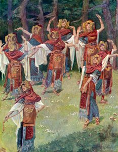 Die Tochter von Jephthah und ihre Gefährtinnen - Bibel von James Jacques Joseph after Tissot