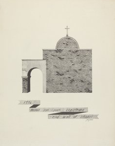 Mision San Juan Capistrano - Ende der Kapellenwand
