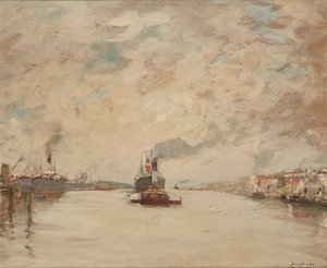 Westering Sun, River Clyde von James Kay