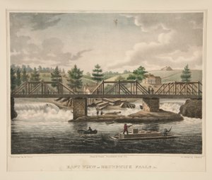 Ostansicht der Brunswick Falls, Me.