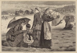Am Strand von Long Branch - Die Kinderstunde von James L. Langridge after Winslow Homer