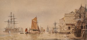 Sonnenuntergang am Fluss Medway von James Lawson Stewart