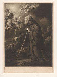 Der kniende heilige Franz von Paola im Gebet von James McArdell