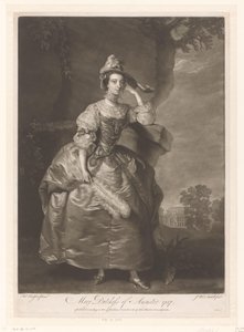 Porträt von Mary Bertie von James McArdell