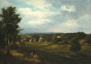 Dorfszene in der Nähe von Albany, New York, 1850
