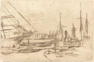 Eine Skizze aus Billingsgate von James Abbott McNeill Whistler