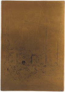 Stornierte Druckplatte für Die Piazzetta von James Abbott McNeill Whistler