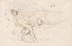 Gekleidete Figur, liegend von James McNeill Whistler