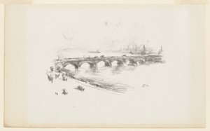 Abend, Kleine Waterloo-Brücke von James Abbott McNeill Whistler