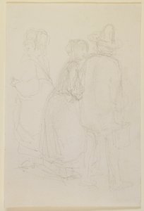 Gruppe von drei stehenden Figuren von James Abbott McNeill Whistler