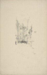 Kleiner Hof, Cloth Fair von James Abbott McNeill Whistler
