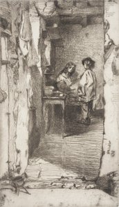 Lumpensammler, Quartier Mouffetard, Paris von James McNeill Whistler