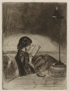 Lesen bei Lampenlicht