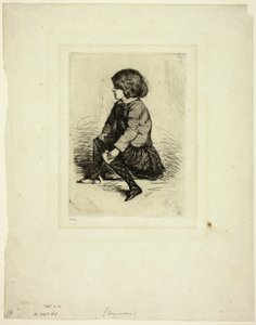 Seymour Haden, Jr., sitzend von James Abbott McNeill Whistler
