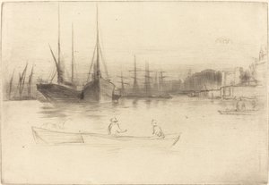 Dampfschiffe vor dem Turm von James Abbott McNeill Whistler