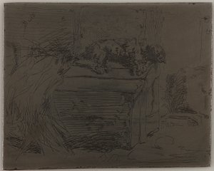 Der Hund auf der Hundehütte von James Abbott McNeill Whistler