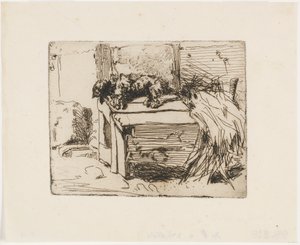 Der Hund auf der Hundehütte von James Abbott McNeill Whistler