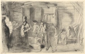 Die Schmiede, aus der Thames-Serie (Eine Serie von sechzehn Radierungen von Szenen an der Themse und anderen Motiven) von James Abbott McNeill Whistler