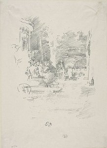 Das kleine Café au Bois von James Abbott McNeill Whistler