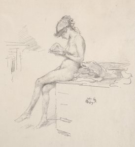 Das kleine Aktmodell beim Lesen von James McNeill Whistler