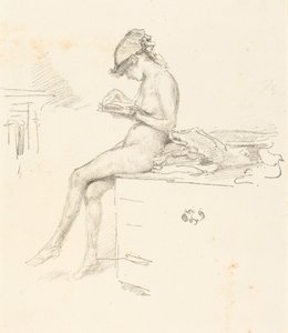Das kleine Aktmodell, lesend von James McNeill Whistler