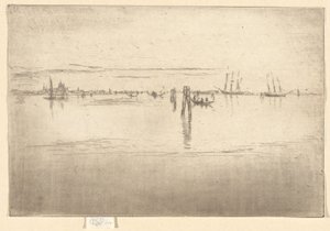 Die Lange Lagune, aus dem Zweiten Venedig-Set (Ein Satz von sechsundzwanzig Radierungen) von James McNeill Whistler