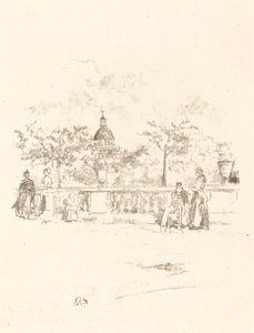 Das Pantheon, von der Terrasse der Luxemburger Gärten von James Abbott McNeill Whistler