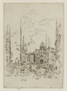 Die Piazzetta, aus der ersten Venedig-Serie (Venedig, eine Serie von zwölf Radierungen) von James McNeill Whistler