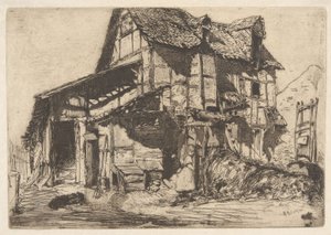 Das unsichere Mietshaus, aus der französischen Serie (Douze Eaux-Fortes d