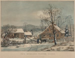 Neuengland-Winterszene, 1861 von James Merritt Ives