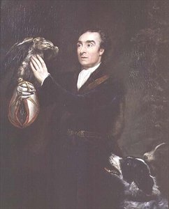 Der Falkner, ein Porträt des Bruders des Künstlers Samuel Northcote von James Northcote