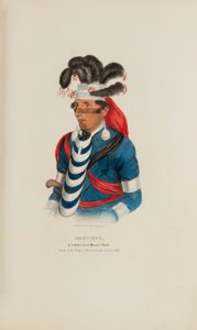 BREWETT; Ein berühmter Häuptling der Miami, aus The Aboriginal Portfolio von James Otto Lewis