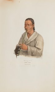 KE-WA-DIN oder der Nordwind; Ein Chippeway-Häuptling, aus dem Aboriginal Portfolio von James Otto Lewis