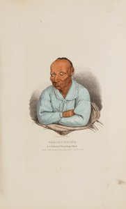 KER-O-MENEE; Ein berühmter Winnebago-Häuptling, aus The Aboriginal Portfolio von James Otto Lewis