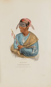 ME-NO-QUET; Ein angesehener Pottowattomie-Häuptling, aus The Aboriginal Portfolio