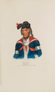 MI-A-QU-A; Ein Miami-Häuptling, aus The Aboriginal Portfolio