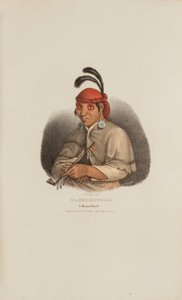 NA-SHE-MUNG-GA, Ein Miami-Häuptling, aus The Aboriginal Portfolio von James Otto Lewis