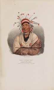 Der kleine Krähe, ein berühmter Sioux-Häuptling, aus dem Aboriginal Portfolio von James Otto Lewis